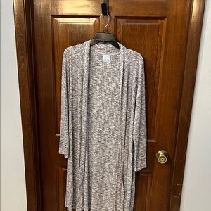 Sunday Women's Heathered Gray Open Cardigan